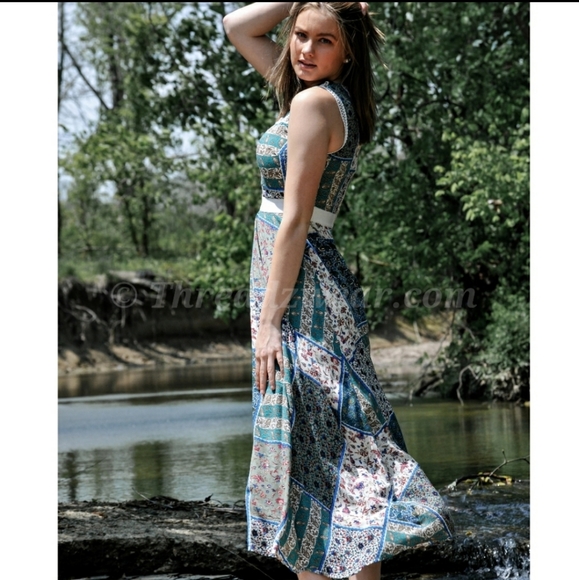 RELISTED Patchwork midi dress - Picture 5 of 6